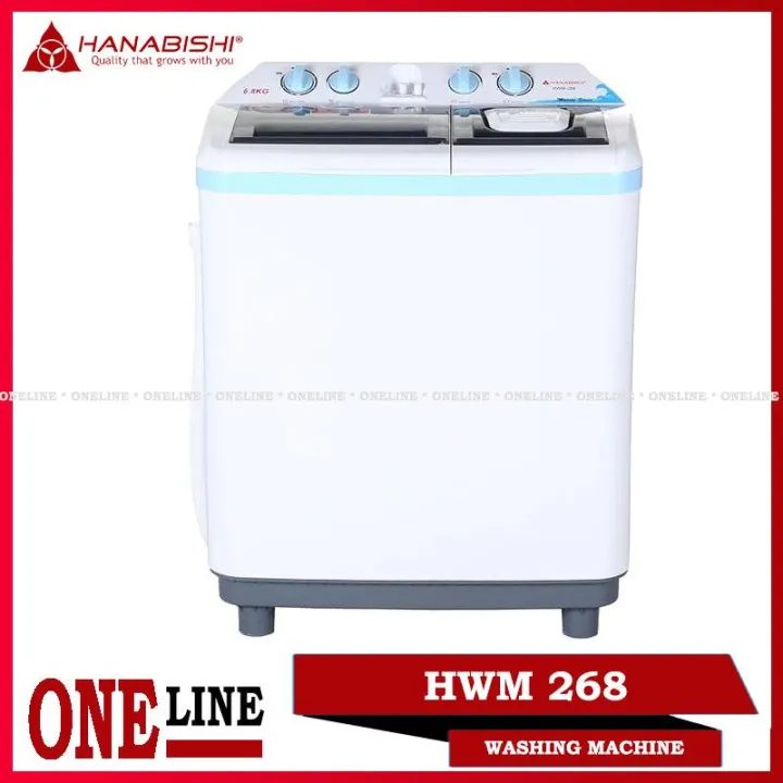 Oneline Hanabishi Twin Tub (marine Series) Washing Machine Hwm 268 