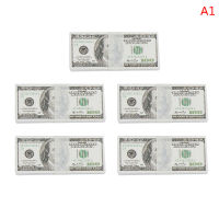 FOO 5 Bundles 1:12 Dollhouse Miniature Play Money Mini Doll House Banknotes