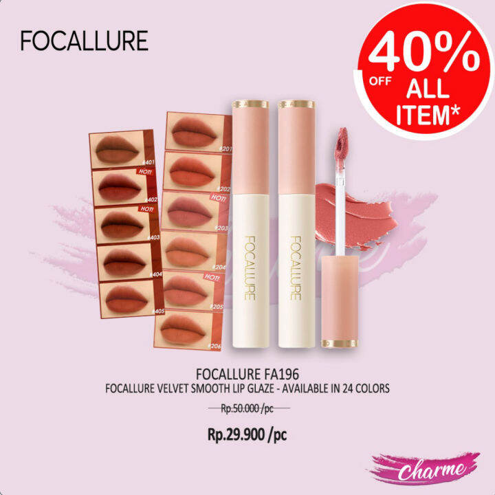 Focallure Velvet Smooth Lip Glaze Matte Lipstik Fa Part Lazada Indonesia