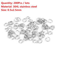 Linsoir 200pcs Stainless Steel Jump Rings Necklace Connector Jewelry Findings Links Hooks Clasps For Bracelet Cord Charms Dangle