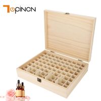 74 Grids Wooden Storage Box Organizer For Essential Oil Carrying Case Perfume Aromatherapy Organizer Jewelry Storage Case