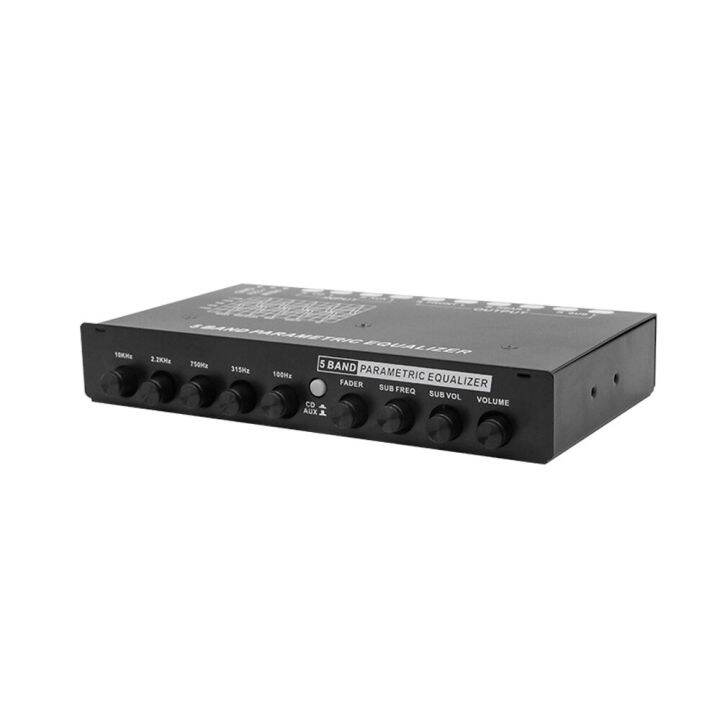 Equalizers Equalizer Mobil, 5 Band Audio EQ Penyetelan Crossover