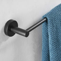 Matte Black Aluminium Bathroom Single Towel Shelf Rack Holder Bath Towel Hanger Bar Square DesignTowel Rail Bathroom Accessories