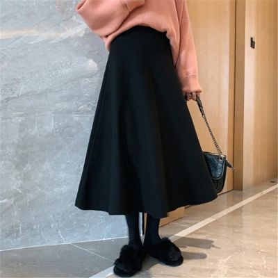 Large Size Ladies Skirts Fat Mm Cloth In The Autumn And Winter Long Younger Sister Show Thin Tall Waist Hip A Word Wide Umbrella Skirt