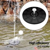 LED Solar Fountain 1600Mah Battery Solar Powered Bird Bath Fountain Pump With Color LED Lights For Garden/Pond/ Pool/Fish Tank