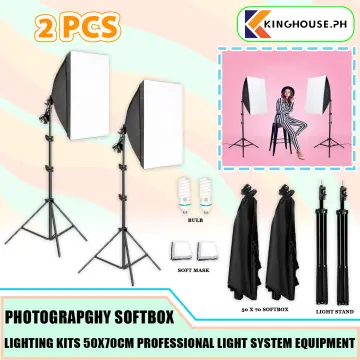 Photography Softbox Lighting Kits 50x70CM Professional Continuous Light  System Soft Box For Photo Studio Equipment
