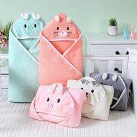 【CC】☽▦  Boy Baby Supplies Bathrobe Infant Blanket with Hood Cartoon