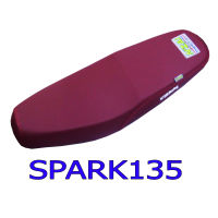 เบาะแต่ง เบาะปาด เบาะรถมอเตอร์ไซด์สำหรับ YAMAHA-SPARK135 สีแดง หนังด้าน ด้ายแดง งานสุดเทพ