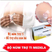 Bộ 2 núm trợ ti medela, hỗ trợ cho con bú, núm silicon an toàn cho bé