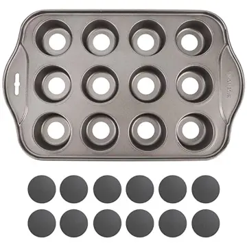 12 Cups Non-Stick Mini Cheesecake Pans With Removable Bottom Small
