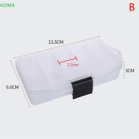 ?【Lowest price】HOMA 5ช่องกริด Organizer คอนเทนเนอร์ที่มองเห็นพลาสติกตกปลาล่อกล่อง