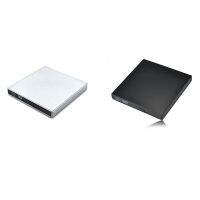 Plastic Exterior PC CD Writer External Slim Drive Noise Cancelling Notebook Computer Player Black