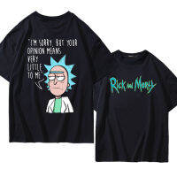 Ri-Cks Mo-Rtys เสื้อยืดผ้าฝ้ายลายการ์ตูนแขนแขนสั้นคอกลมลำลองเด็กผู้หญิงเด็กชายซัมเมอร์0000