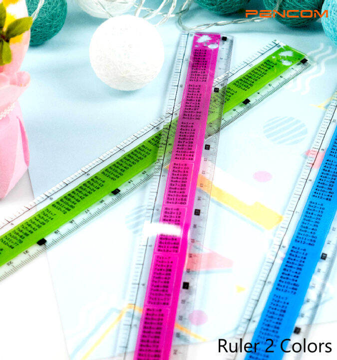 Pencom ไม้บรรทัด 30 ซม. สูตรคูณ Ruler 30 cm. multiplication table ...