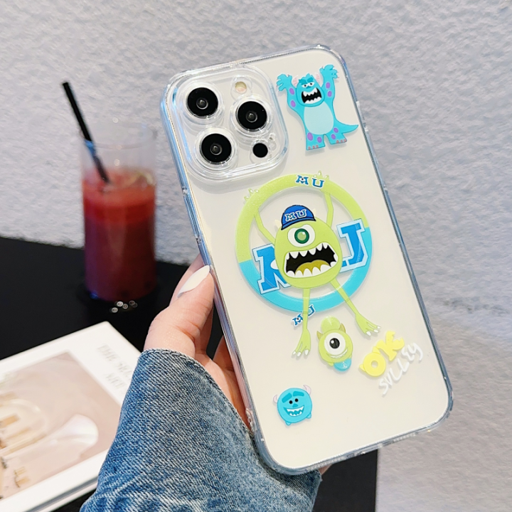 เคสแม่เหล็กหรูหราพิมพ์ลาย-monsters-university-iphone-11-12-pro-max-13-pro-max-7-8-plus-x-xs-xr-สำหรับ-iphone-disney-sullivan