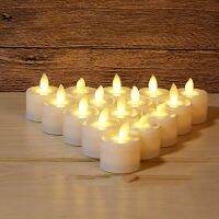 Pack Of 6 Warm White Flameless Electronic Candles Lamp Cylindrical Flickering LED Tea Light Wedding Party Decoration