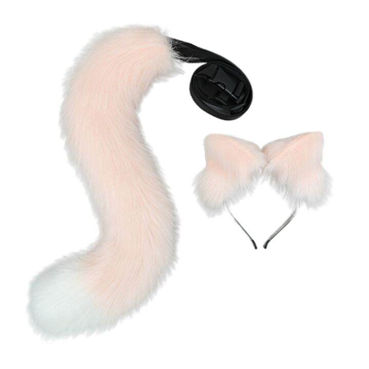 Furry Tail Plush Headband And Tail Set Animal Wolf Dog Fox Ears