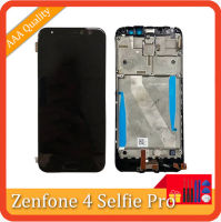 ZD552KL ประกอบ Asus Zenfone 4 Selfie Pro หน้าจอ LCD ประกอบกับกรณีด้านหน้ากระจก Z01MD จอแสดงผล LCD เดิมสีดำสีขาว