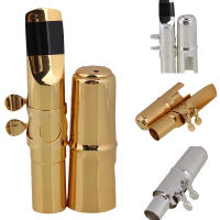 E-Flat Alto Sax Mouthpiece Cap Ligature 7 # เงินชุบนิกเกิลแผ่นทอง #7 Sax ชุดปากเป่าทองเหลือง