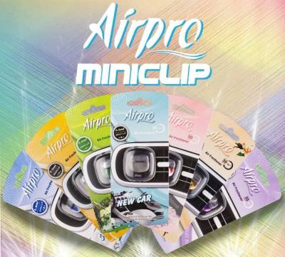 น้ำหอมติดรถยนต์ น้ำหอมในรถยนต์ปรับอากาศ Airpro miniclip มีให้เลือกถึง7กลิ่น หอมนาน30วัน