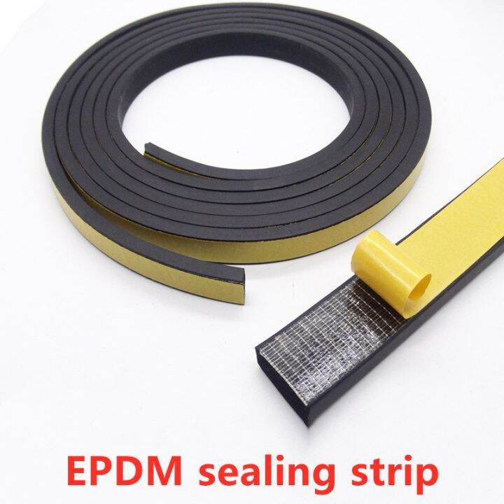 self-adhesive-epdm-foam-rubber-seal-strip-width10-50mm-thick-2-10mm-black-sponge-anti-collision-shock-absorption-seal-gasket-adhesives-tape