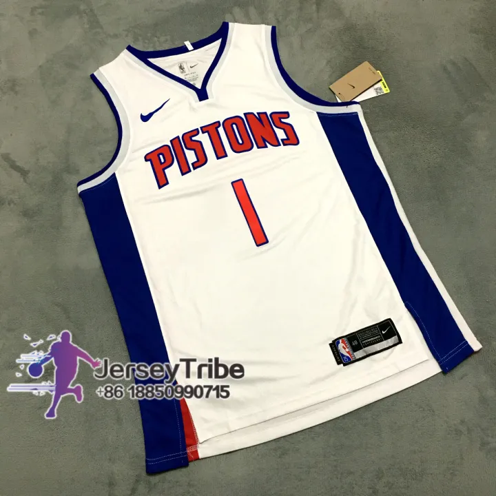 New Original Men's NBA Detroit Pistons 1 Chauncey Billups Retro Association Edition Jersey