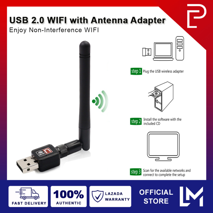 USB 2.0 WIFI with Antenna Adapter 802.11N 2.4G USB Wireless