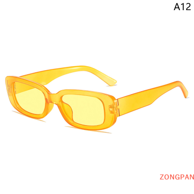 ZONGPAN แว่นกันแดดทรงสี่เหลี่ยมสำหรับผู้หญิงแว่นกันแดดทรงสี่เหลี่ยมเล็กๆแว่นกันแดดสตรีวินเทจแบรนด์ดีไซเนอร์