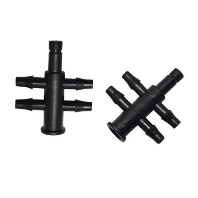 ；【‘； 4.5Mm To 3Mm Barbed 4-Way Connector Reduceing Hose Coupling Splitters Watering Irrigation Pipe Fittings 20 Pcs