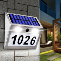 Solar House Number Plaque Light with 200LM Motion Sensor LED Lights Address Number for Home Garden Door Solar Lamp Lighting