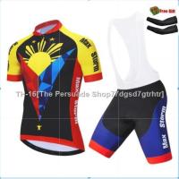 ✒┅☇ （Cuffs are free when you buy a suit）The Philippines Style Men Women MTB Cycling Jersey Road Mountain Bike Race Top max storm and bibshort cycling pants 2pcs/set