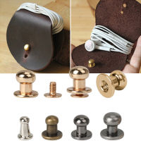 10 ชิ้นรอบหัวทองเหลืองสตั๊ดจุด Screwback สำหรับ DIY Handmake กระเป๋าหนังสกรู Nail Rivet ฮาร์ดแวร์หัตถกรรมอุปกรณ์เสริม-Shief