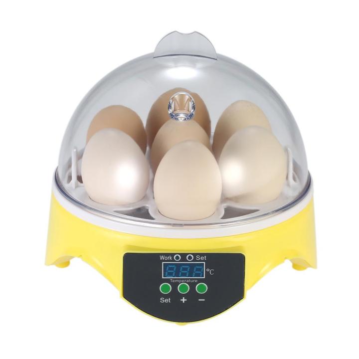 7-ไข่มินิเครื่องฟักไข่ดิจิตอลฟักไข่โปร่งใสเครื่องฟักไข่อุณหภูมิออโตเมติกสำหรับไก่เป็ดไก่ไข่-ac220v