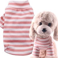 Warm Knitted Pet Clothes Classic Stripe Coat Small Medium Dog Cat Shirt Jacket Teddy French Bulldog Chihuahua Winter Outfit Clothing Shoes Accessories