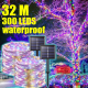 300pcs LED พลังงานแสงอาทิตย์ 32m สำหรับตกแต่งต้นไม้