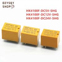 DZYSGY โมดูลรีเลย์ไฟฟ้ารีเลย์ HK4100F-DC5V-SHG อิเล็กทรอนิกส์อัจฉริยะ5V 12V 24V HK4100F-DC12V-SHG 3A