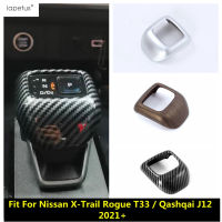 เกียร์เปลี่ยน S Hifter หัวหน้าจับลูกบิดปกตัดสำหรับนิสสัน XT Rail Rogue T33 Q Ashqai J12 2021- 2023 ABS อุปกรณ์ตกแต่งภายใน