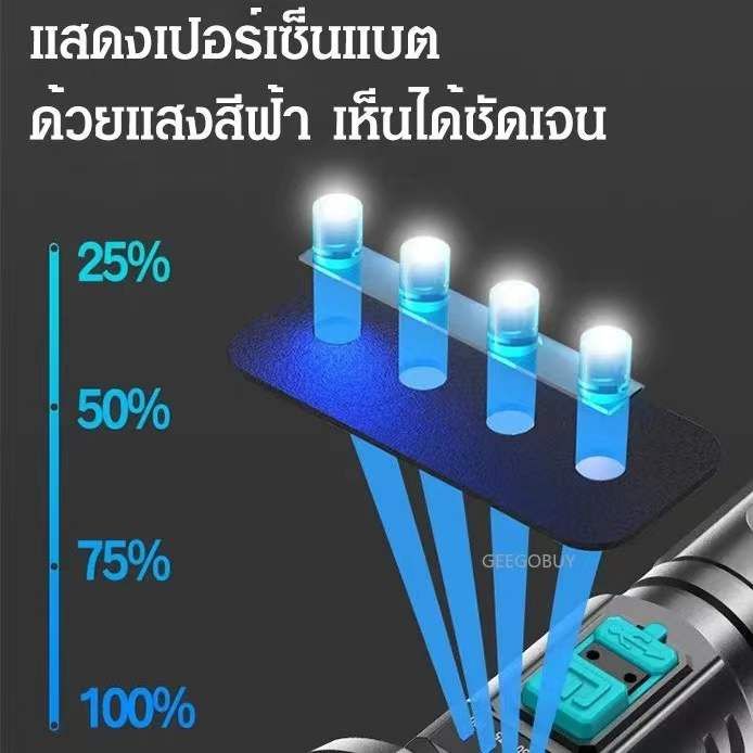 ไฟฉาย-led-p700-อเนกประสงค์-ส่องไกล-4999-เมตร-ใช้งาน-20-ปีไม่เสียหาย