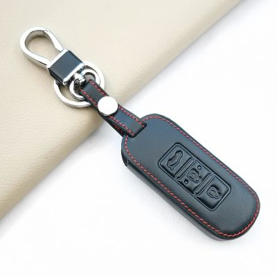 ☾✙❂ Leather Style Car Key Case Cover Shell For Baojun 360 510 530 560 630 730 RS-5 for Wuling Hongguang S Holder Auto Accessories