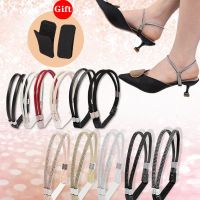 【HOT】ↂ卐◐ 1Pair Heels Bundle Shoelace Rhinestone Elastic Anti-skid Ankle Straps Woman Heel Shoes Fixing Shoe Accessories