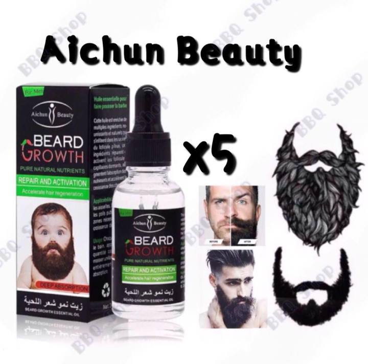 Better Choice 5bottle Aichun Men Chest Hair Beard Growth Essential Oil 30ml Liquid Beard