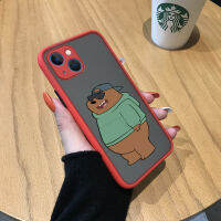 Mop Mall เคสสำหรับ Apple iPhone 15 Plus 15 Pro Max 15 Pro แว่นตากันแดดอนิเมะ We GRIZZ B Bear Boys เคสโทรศัพท์แบบแข็งมีน้ำค้างแข็งโปร่งใสคลุมทั้งหมดเคสป้องกันกล้อง