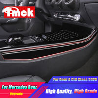 For Mercedes Benz A CLA Class W177 V177 C118 W118 2019 + Car Sticker Center Console Panel Side Trim Strips Cover Accessories