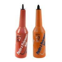 2Pcs Flair Bartender Bartending Practice Bar Pub Bottle Wine Cocktail Shaker - Red &amp; Orange