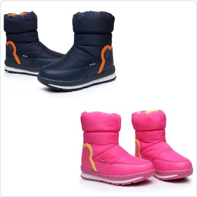 (( กันน้ำซึมพร้อมลุยหิมะ )) รองเท้าบูทกันหนาวเด็ก  Snow Boots บูทลุยหิมะ บู๊ทกันหนาว ด้านในบุใยแบบพิเศษหนานุ่ม (Size 26-32)