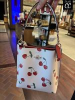 (แท้ ?%‼ from Factory) Mollie bucket 22 with heart cherry print (Cf422)