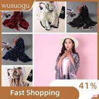 WUSUOGU Winter Silk Pashmina Knitted Wrap Women Scarves Lady Shawl Flower Printed Neckerchief