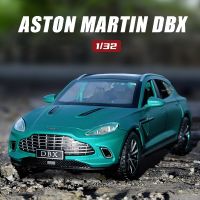 1/32 Aston Martin DBX SUV รถโลหะโมเดลรถอัลลอยหล่อและรถของเล่นเด็กจำลองเสียงและไฟของขวัญสำหรับเด็ก