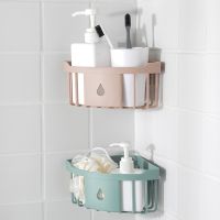 Plastic Corner Storage Rack Kitchen Organizer Shelf Sink Sponge Brush Holder Bathroom Corner Toiletries Storage Holder