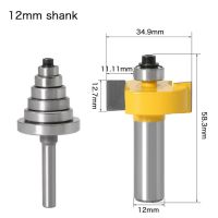 Rabbet Router Bit พร้อมชุดแบริ่ง6ชุด-1/2 "Shank 12Mm Shank Woodworking Cutter Tenon Cutter สำหรับเครื่องมืองานไม้